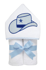 Cowboy hat hooded towel