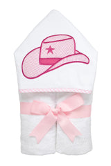 Cowboy hat hooded towel