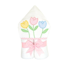 Tulips hooded towel