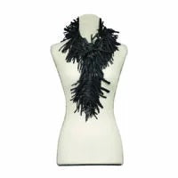 Black fringe scarf