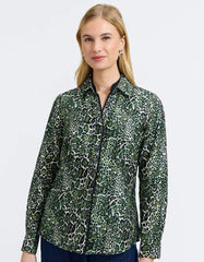 Green leopard shirt