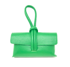 Leather wristlet bag