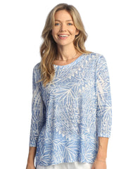 Blue tropical tunic