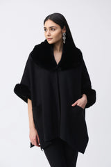 Faux fur cape