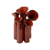 Red ceramic vase