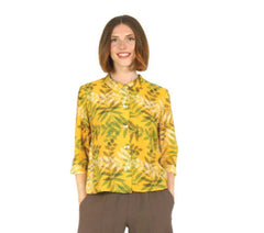 Yellow leaf blouse