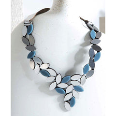 Blue and gray necklace