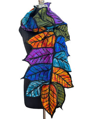 Leaf work scarf