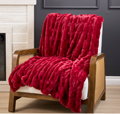 Faux fur throw