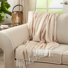 Herringbone throw