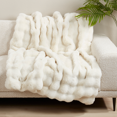 Faux fur throw