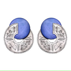 Cut shield earrings