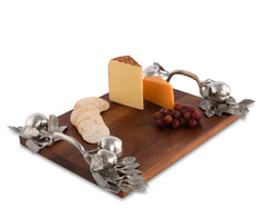 Pewter apples cheese tray
