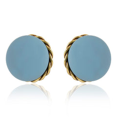 Macaron clip earrings