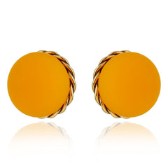 Macaron clip earrings