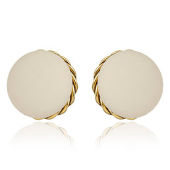 Macaron clip earrings