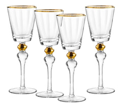 Set of 4 crystal goblet