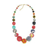 Textile bead necklace