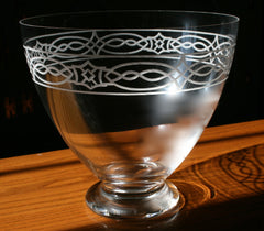 Etched trifle bowl