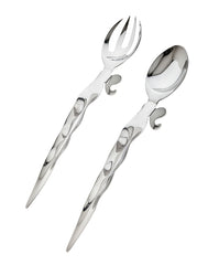 Stainless serving set