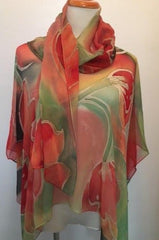 Sheer poncho and scarf