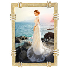 Gold and crystal frame