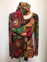 Multi-color tunic and scarf