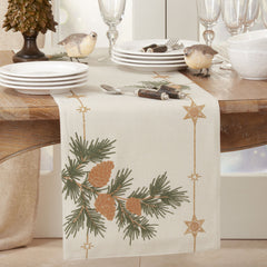 Pinecone table runner