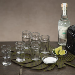 Monsterra leaf tequila set