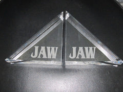 Lucite Beveled Bookends