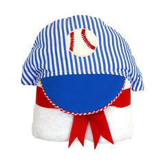 Baseball cap hooded towel
