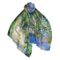 Monet print scarf