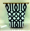 Fretwork cachepot candle