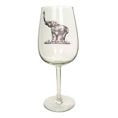 African animals white wine glasses