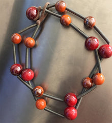 Orange bead necklace