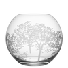 Etched globe vase